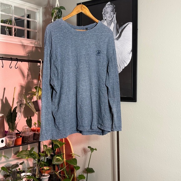 Beverly Hills Polo Club Men's Long Sleeve T-Shirt Casual Soft Blue 2XL - Picture 1 of 10